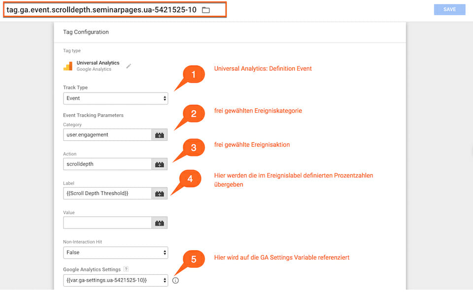 Scroll Depth Threshold über den Google Tag Manager integrieren