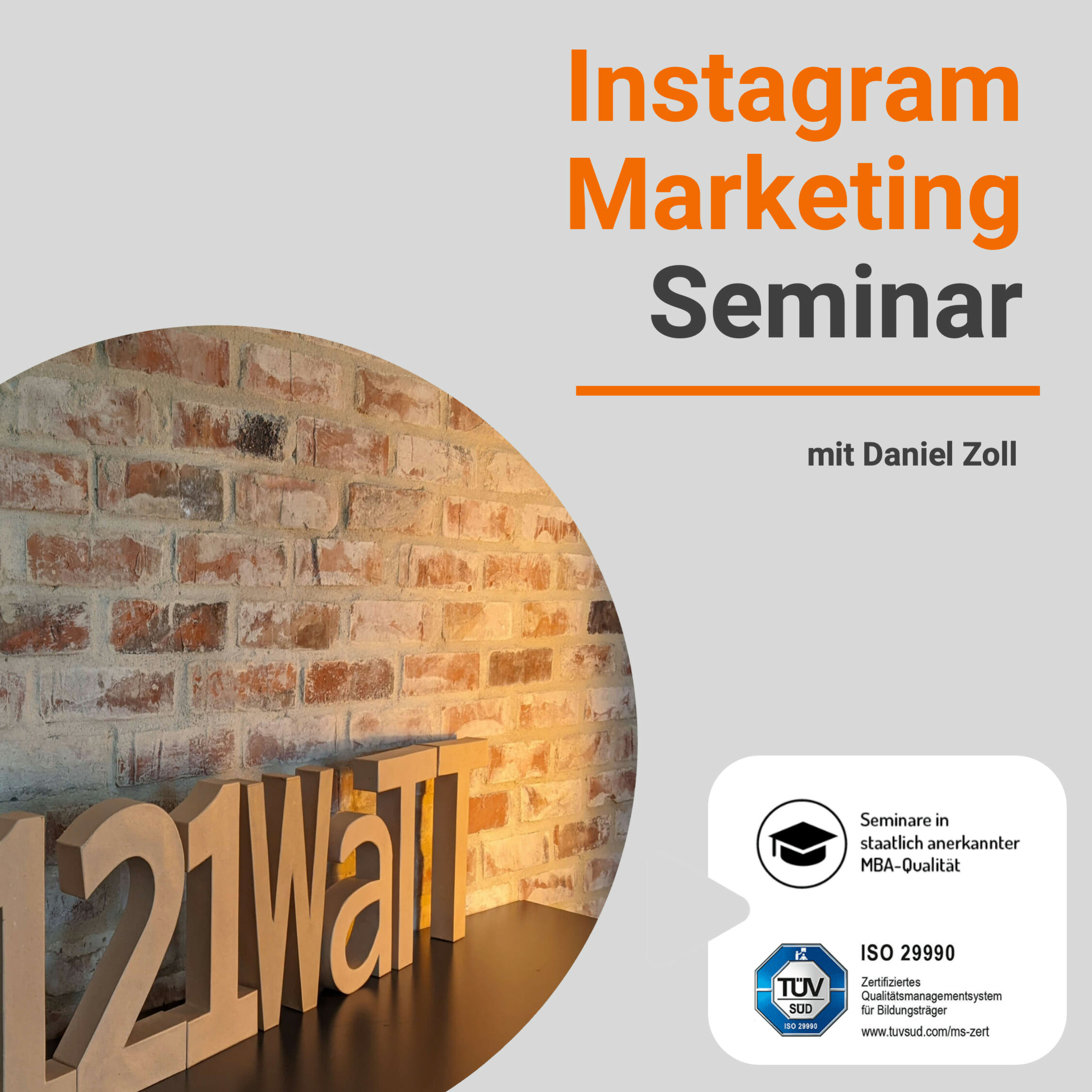 ᐅ Instagram-Seminar & Schulung für Unternehmen 2022 I 121WATT