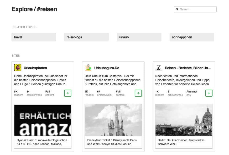 2-feedly-Vorschläge