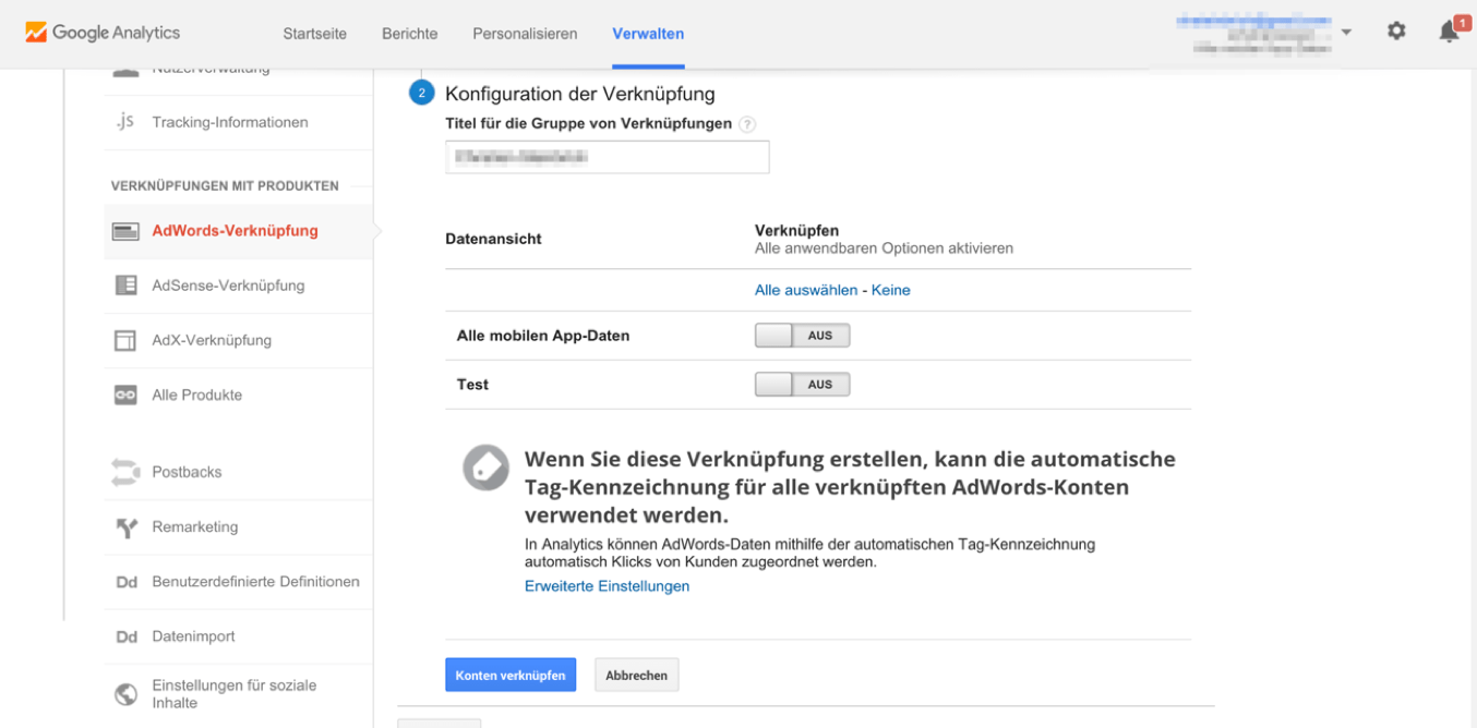 Abbildung 9: Auswahl der Datenansichten.
