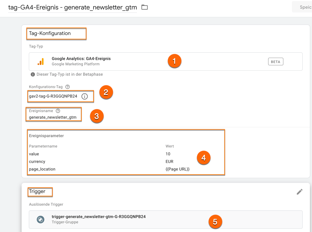 So konfigurierst du benutzerdefinierte Ereignisse für Google Analytics 4 im Google Tag Manager