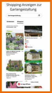 Pinterest: Shopping-Anzeigen zum Thema Gartengestaltung
