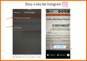 So richtest du Story-Links bei Instagram ein