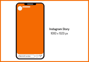 Hier wird das Full-Screen Format für Instagram Stories dargestellt
