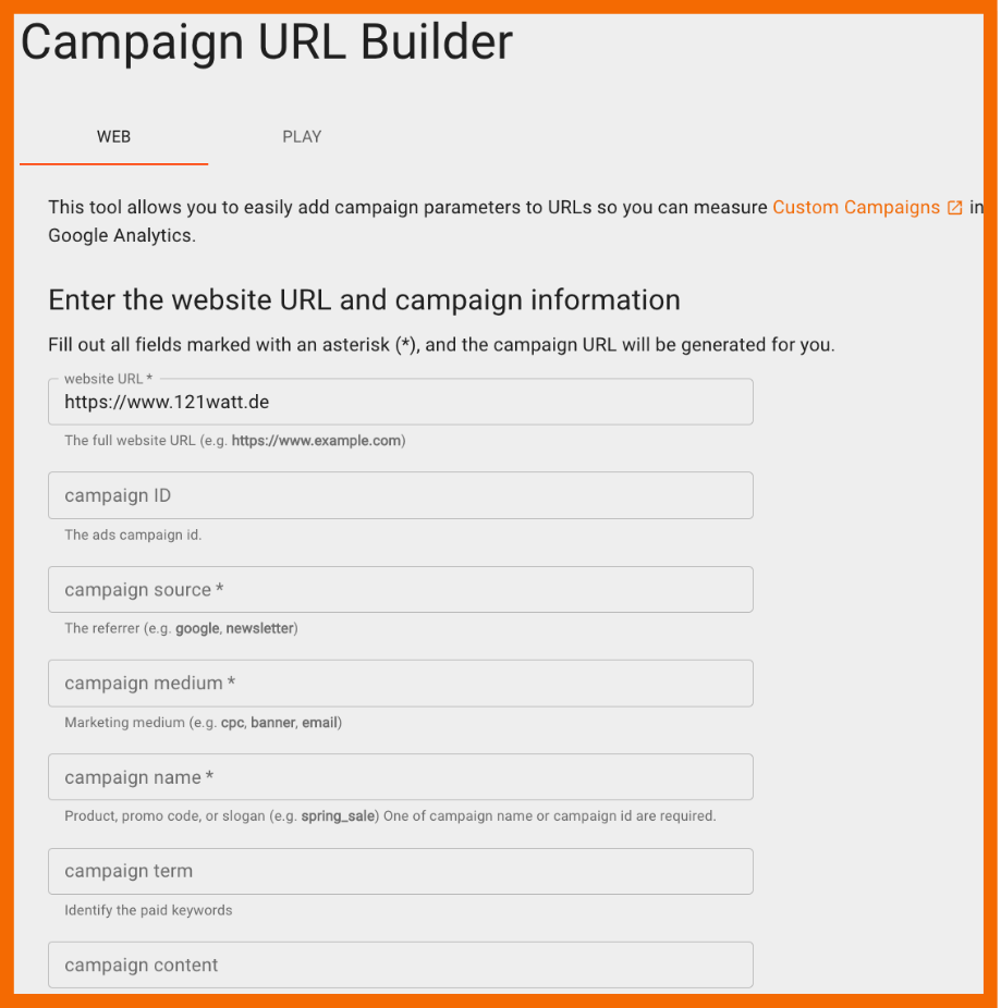 Campaign URL-Builder