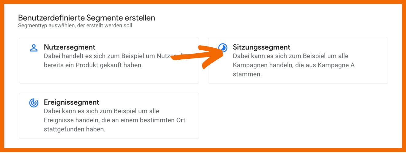 Sitzungssegment als benutzerdefiniertes Segment erstellen