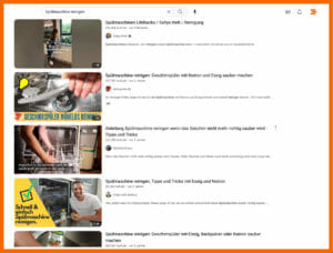 In den tatsächlich Rankenden Videos bei YouTube findest du weitere Keywordideen