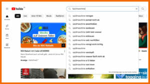 Im Screenshot siehst du die informationalen Suchanfragen zu "Spülmaschine" bei YouTube: reinigen, pumpt nicht ab, anschließen, ausbauen, zieht kein Wasser, einbauen etc. 