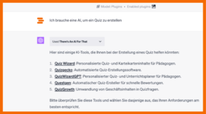 There is an AI for that - Frage nach Quiz-Software