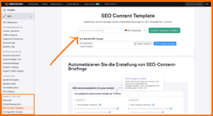 Semrush - semantisch verbundene Keywords