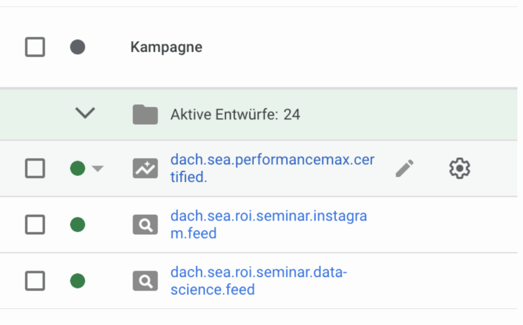 Kampagnen in Google Ads