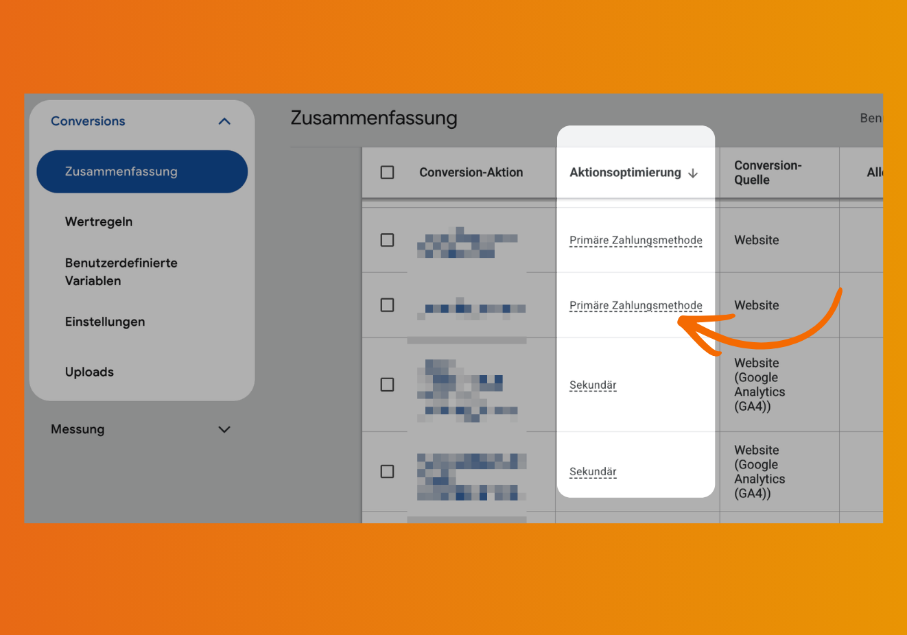 Primöre vs. sekundäre Conversion-Aktionen in Google Ads