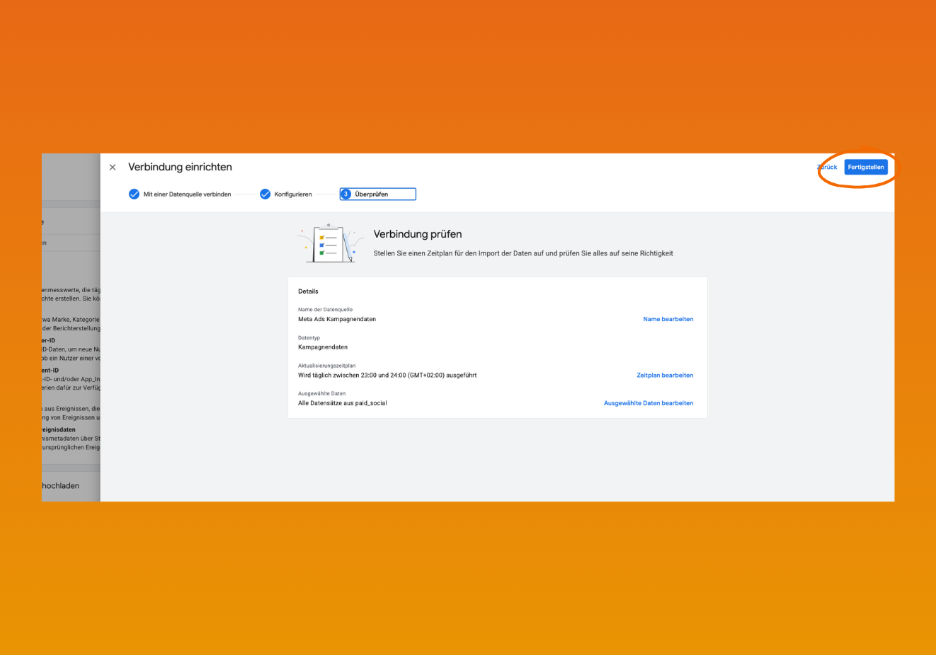 Datenquelle anlegen: Schritt 8